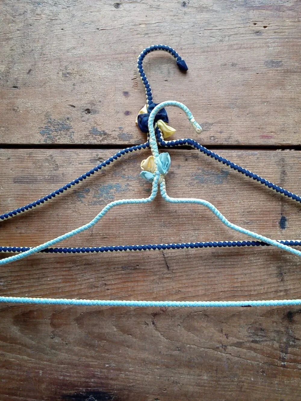 Vintage braided hangers lot.